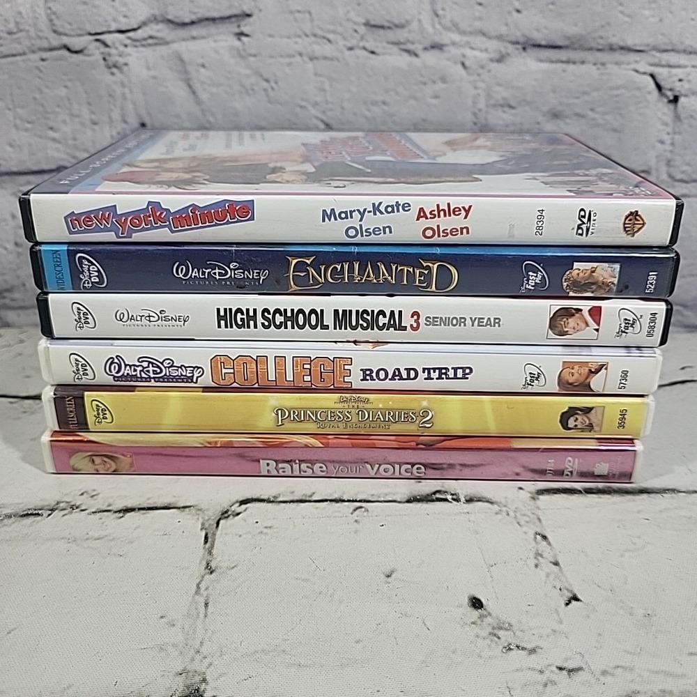 Teen Movies DVD Lot Of 6 Olsen Twins Disney High-school Musical 3 Enchanted